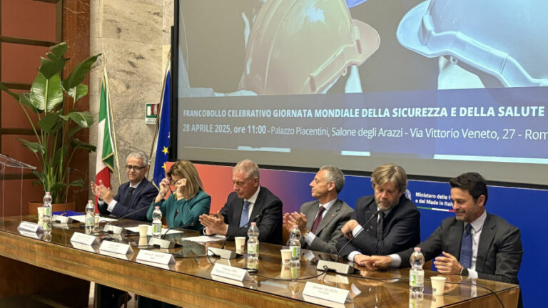 Mimit, presentato il francobollo della Giornata mondiale della sicurezza e della salute sul lavoro